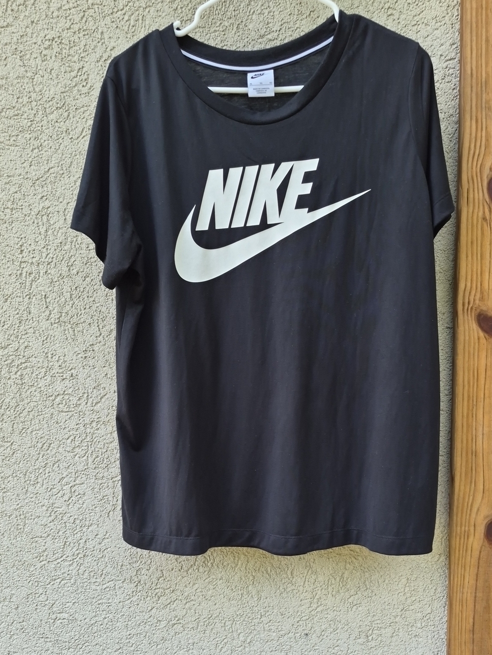 Nike Black T-Shirt with White Swoosh